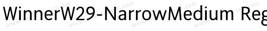 WinnerW29-NarrowMedium Regular字体转换
